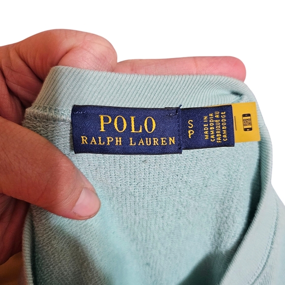Large Logo Ralph Lauren Light Blue Sweatshirt Size SP - Picture 3 of 7